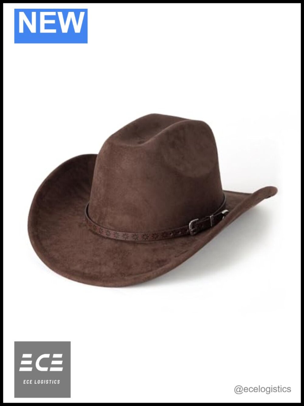 Suede Texture Cowboy Hat Western Classic Fedora Adjustable One Size